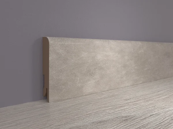 Плинтус MDF Bonkeel 24066 Бетон Лофт Светлый (80х16х2400 мм) в Воронеже