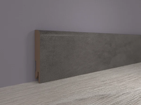 Плинтус MDF Bonkeel 24064 Бетон Лофт Графит (100х16х2400 мм) в Воронеже