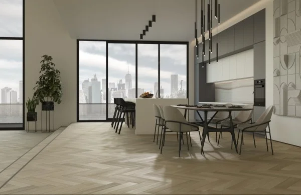 Паркетная доска Quartz Parquet Английская Ёлка Дуб Лимба 33-405 в Воронеже