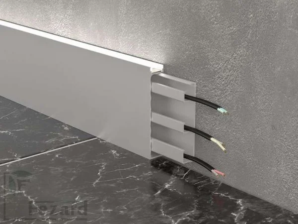 Алюминиевый плинтус Fezard Кабельный ALP-G80-LA Алюминий 80*15*2500 мм в Воронеже