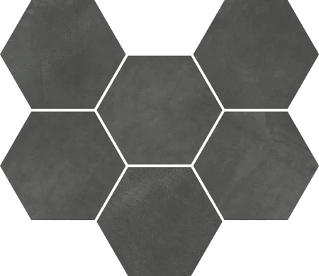 Керамогранит Italon Континуум Петрол Мозаика Гексагон (Натуральная 25х29) в Воронеже
