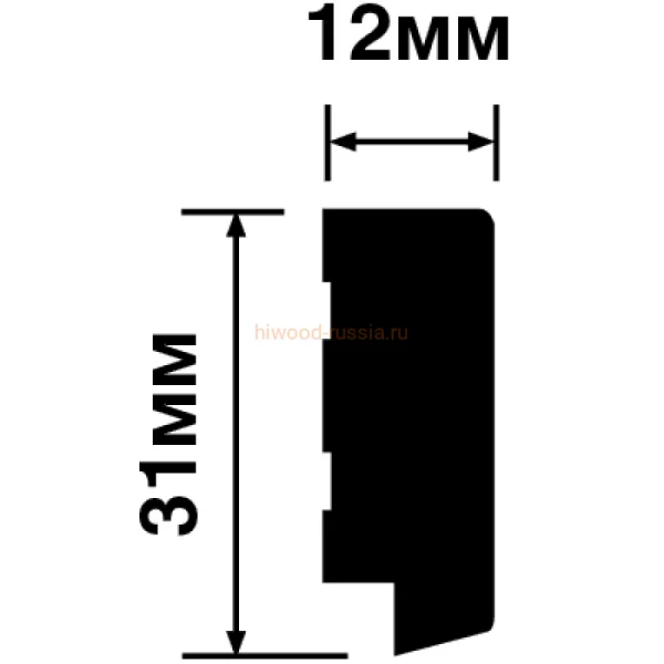 Финишный молдинг LF124B GR3 левый декорированный (31х12х2700мм) в Воронеже