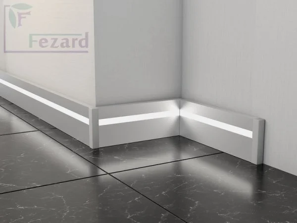 Алюминиевый плинтус Fezard Кабельный ALP-G80-LF Алюминий 80*15*2500 мм в Воронеже