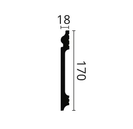Плинтус NMC Wallstyl FL17 (170х18х2000 мм) в Воронеже