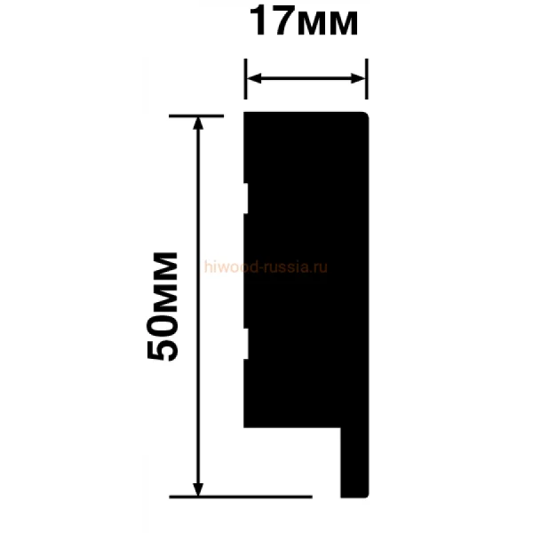 Финишный молдинг LF1 W50 (50х17х2700мм) в Воронеже