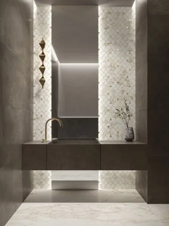 Керамогранит Italon Этернум Каррара Мозаика Вертекс 25.8х30 (Натуральная) в Воронеже