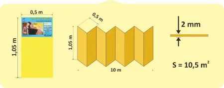 Подложка Солид 2мм гармошка желтая (10.5 м2) в Воронеже