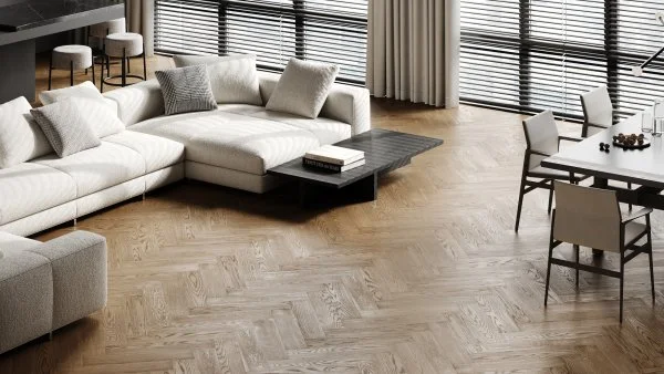 Паркетная доска Quartz Parquet Английская Ёлка Дуб Карельский 33-419 в Воронеже