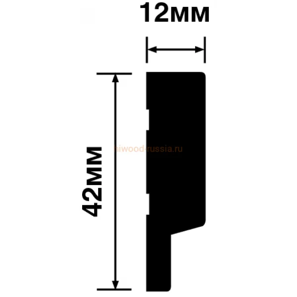 Финишный молдинг LF124A W36 правый декорированный (42х12х2700мм) в Воронеже