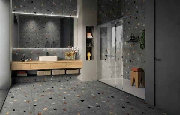 Керамогранит Coliseum Палладио Блэк 60х120 (Натуральный и Реттифицированный) в Воронеже