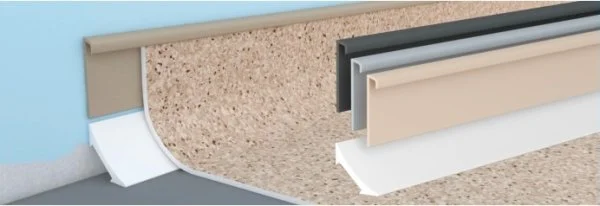 Коннелюрный плинтус Bonkeel Верхняя светло-серая часть (28х5х2200мм) в Воронеже