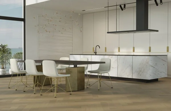 Паркетная доска Quartz Parquet Английская Ёлка Дуб Шампань 33-414 в Воронеже