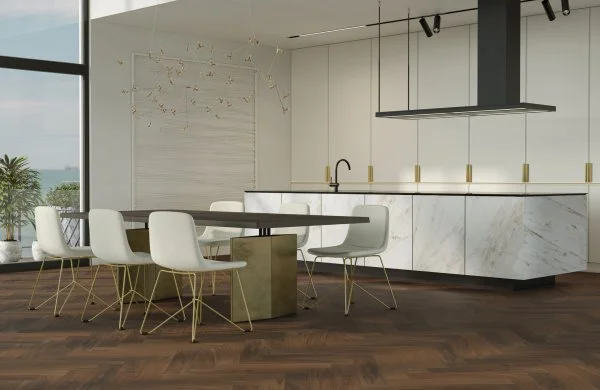 Паркетная доска Quartz Parquet Английская Ёлка Орех Американский 33-400-29 в Воронеже