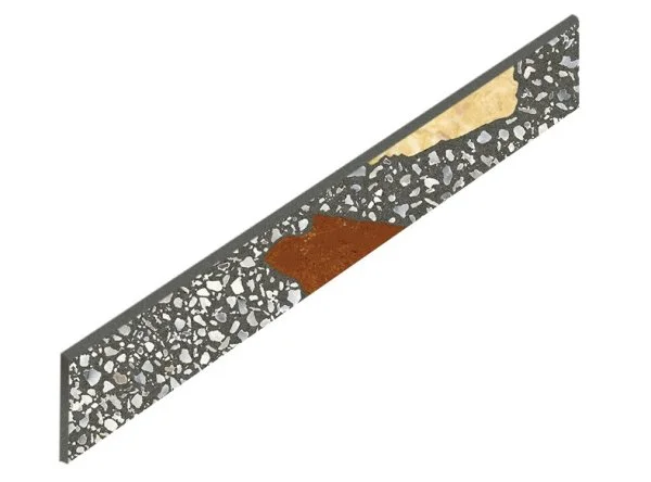 Керамогранит Coliseum Палладио Блэк Плинтус (Натуральный, 7,2х60) в Воронеже