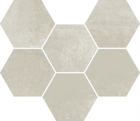 Керамогранит Coliseum Экспо Уайт Мозаика Гексагон (Натуральная, 25х29) в Воронеже