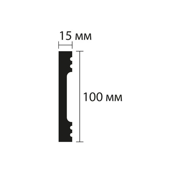Плинтус NMC Wallstyl FD10 (100х15х2000 мм) в Воронеже
